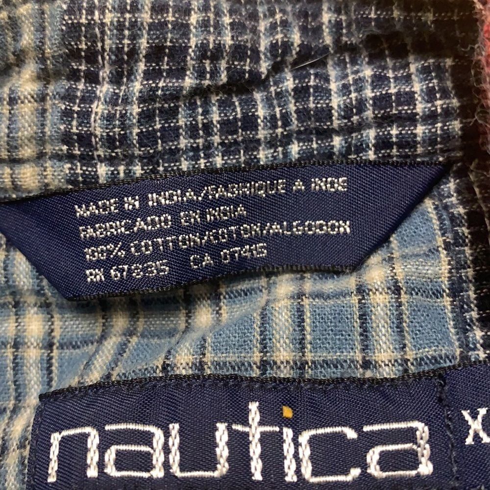 Mens Nautica Button Up Vintage Style Shirt - Picture 4 of 6